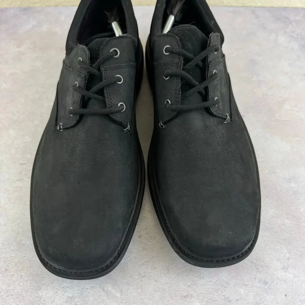 Merrell Shoes Mens Size 14 World Vue Lace-Up Black Nubuck Leather J94019
